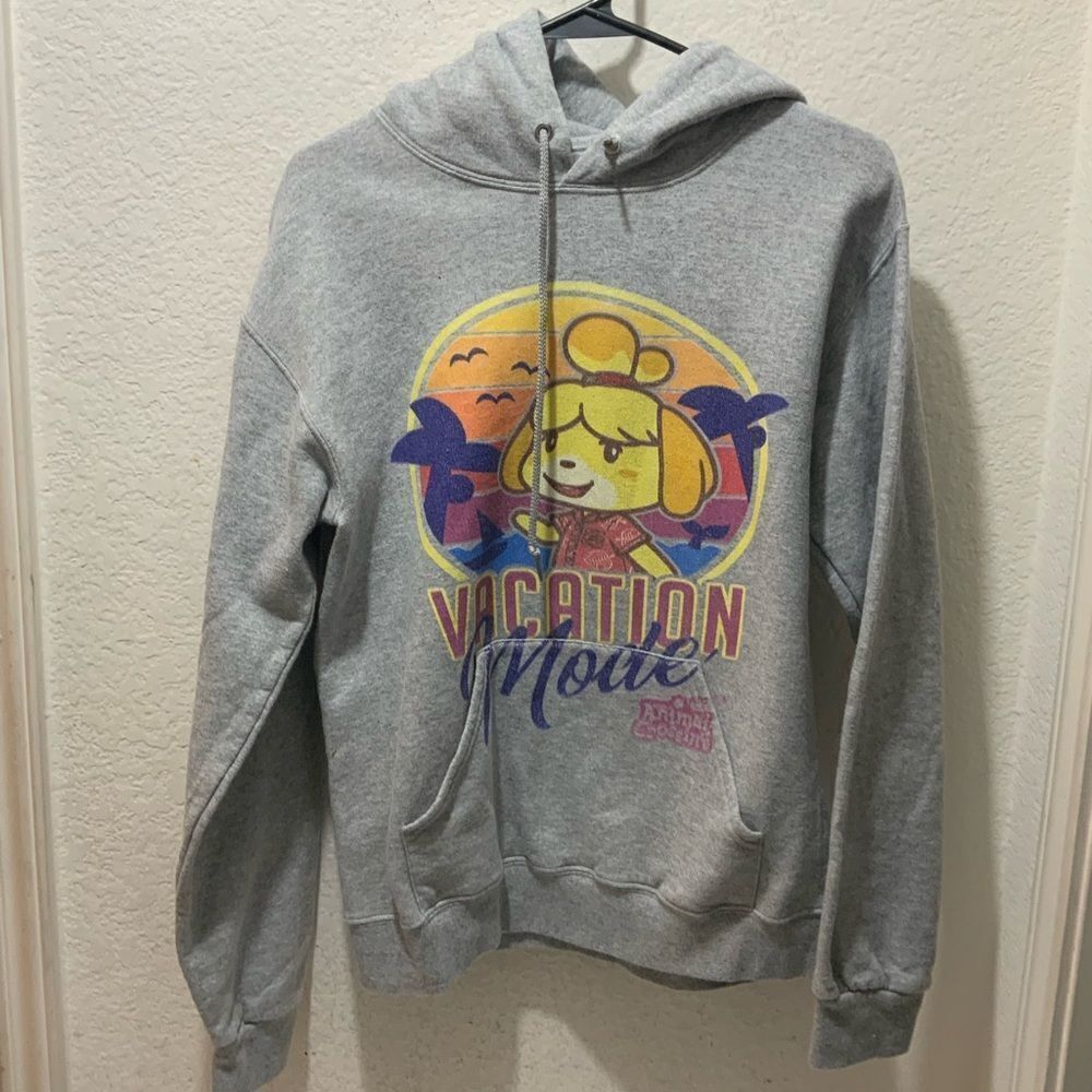 Animal Crossing New Horizons Isabelle Vacation Mode Pullover Hoodie unisex S